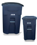 Image of two sizes of residential carbage bins.